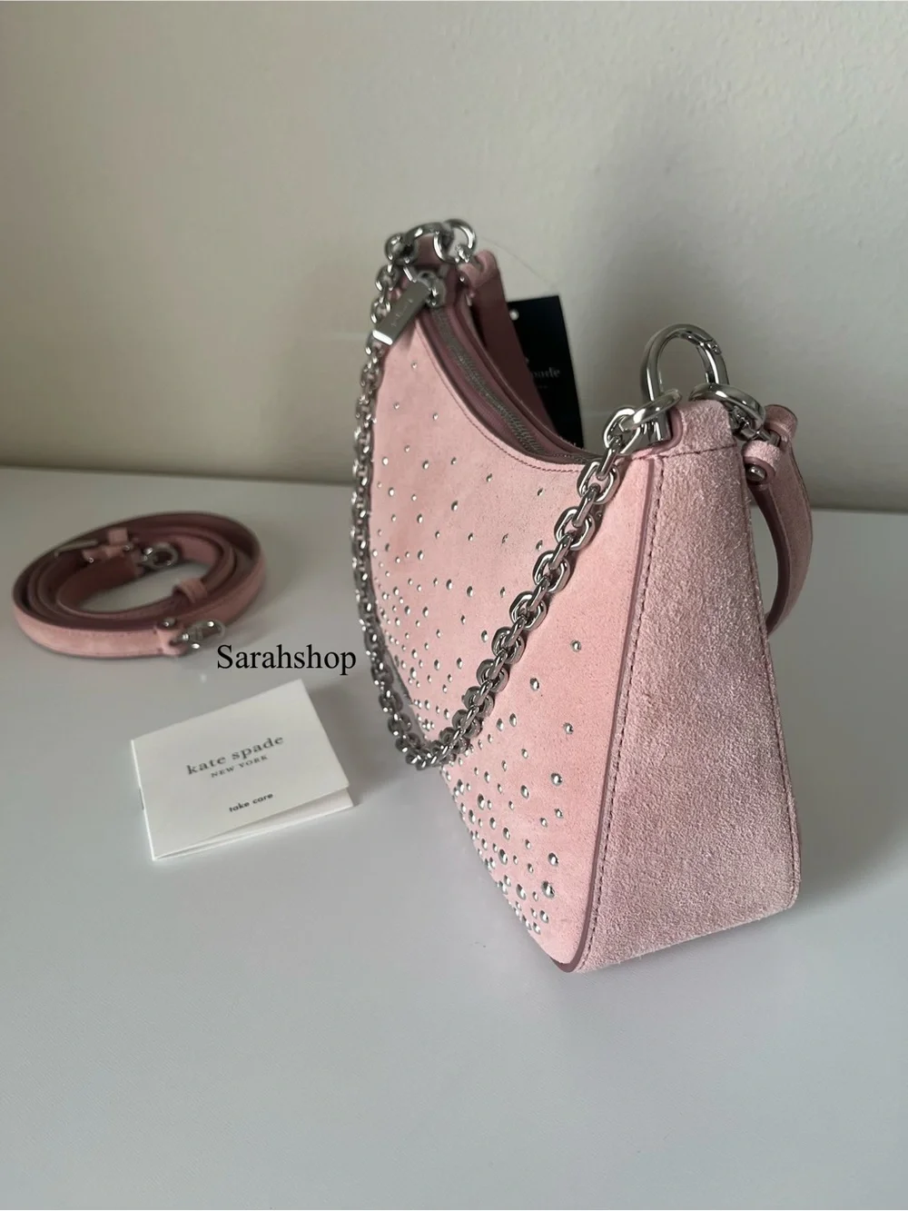♠️Kate Spade Margot Studded Suede Shoulder Bag